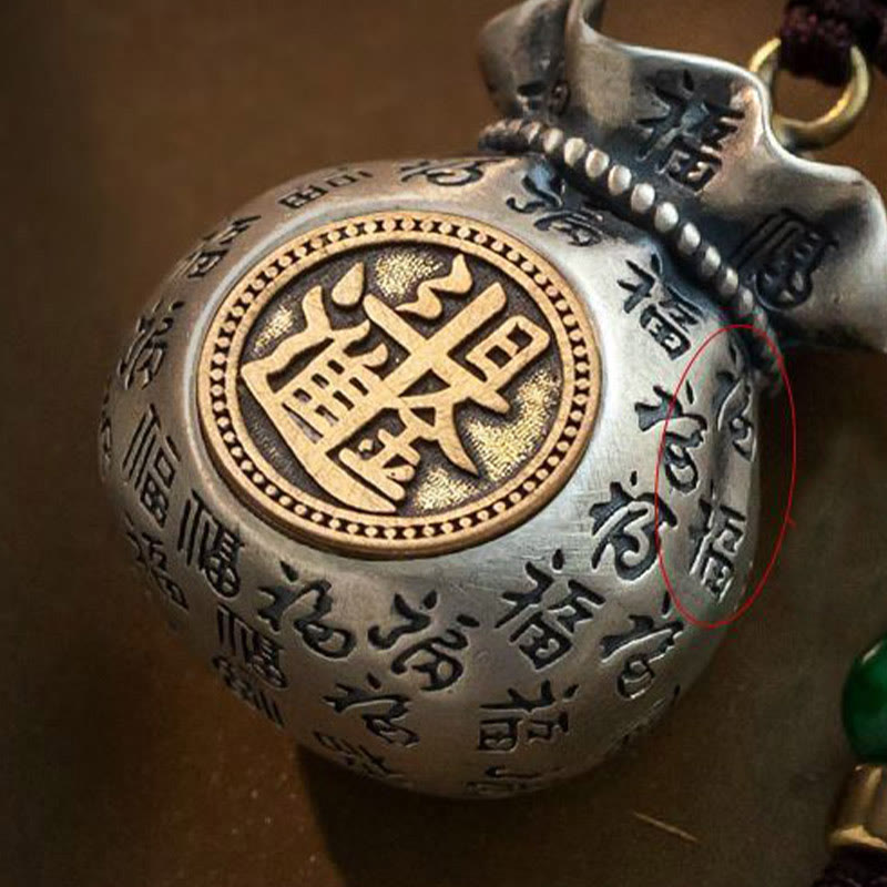 Bolsa de dinero con el personaje Fu de Buddha Stones que gana dinero todos los días llavero de la fortuna