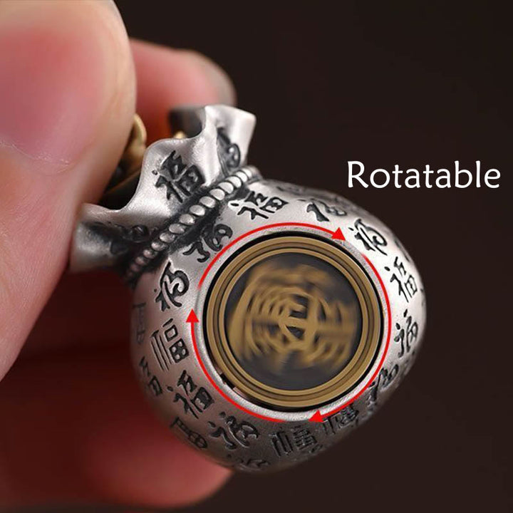 Bolsa de dinero con el personaje Fu de Buddha Stones que gana dinero todos los días llavero de la fortuna