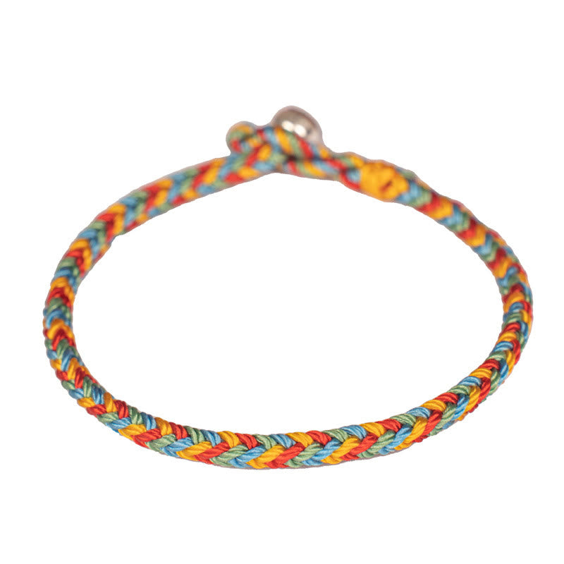 Pulsera trenzada de ocho hilos con nudo de la paz y cuerda colorida de Buddha Stones en plata de ley 925 - image 13