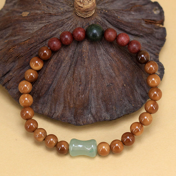 Pulsera de semillas de kuka con Buddha Stones que alejan los malos espíritus - Semilla de Kuka (circunferencia de la muñeca: 15-17 cm) - image 1