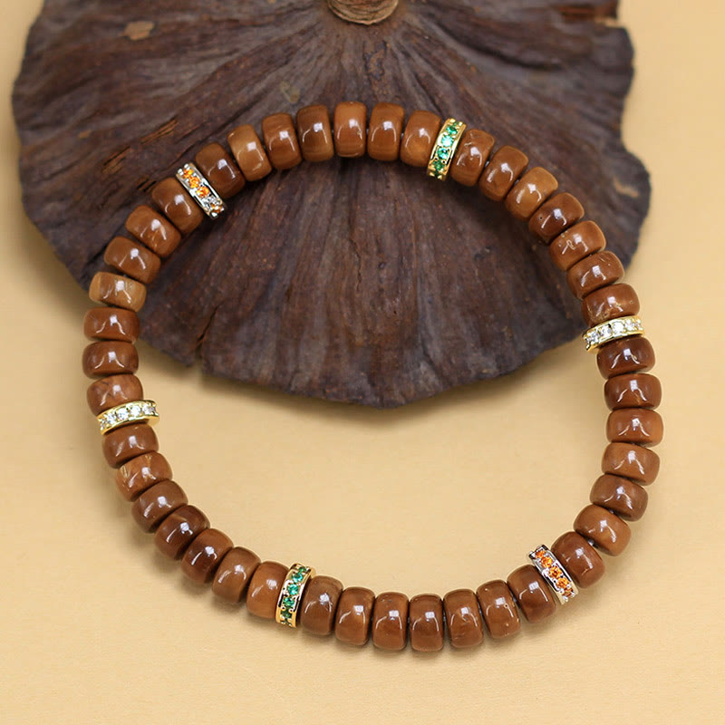 Pulsera de protección de la suerte con semillas de kuka y Buddha Stones - Semilla de Kuka (circunferencia de la muñeca: 15-17 cm) - image 1