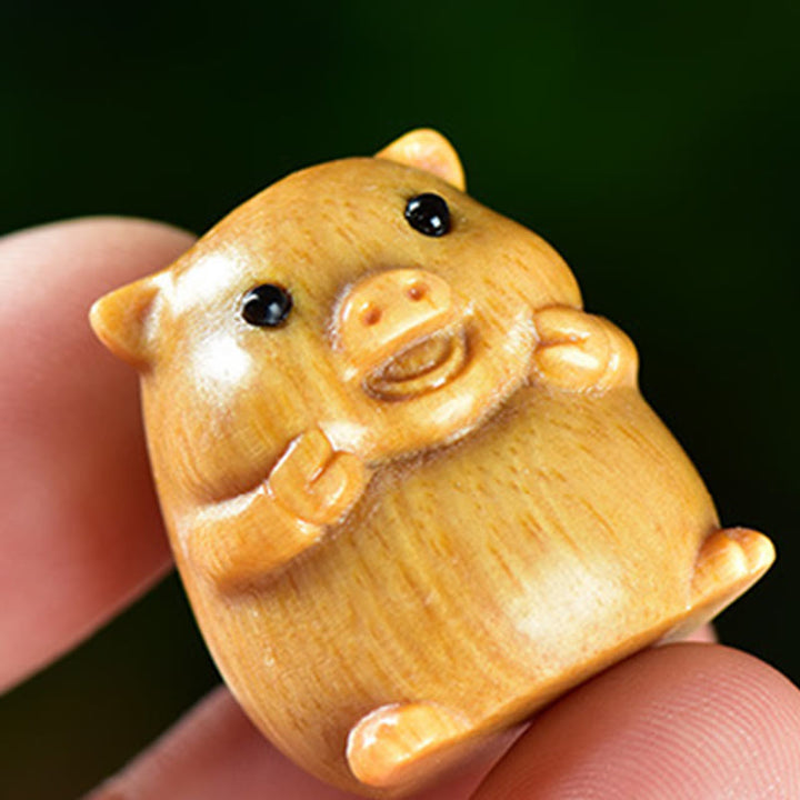 Buddha Stones, sándalo verde, hoja pequeña, sándalo rojo, cerdos adorables, animales, decoración positiva - image 7
