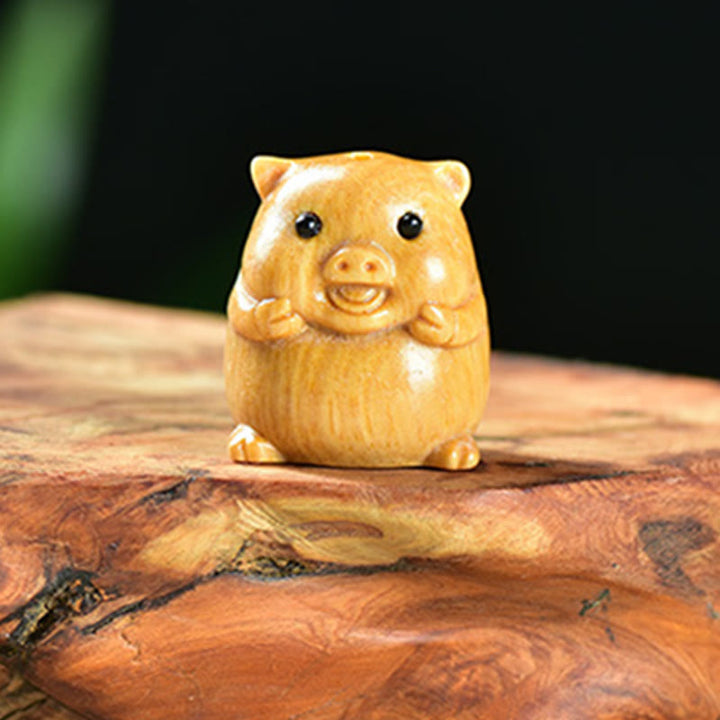 Buddha Stones, sándalo verde, hoja pequeña, sándalo rojo, cerdos adorables, animales, decoración positiva - image 8