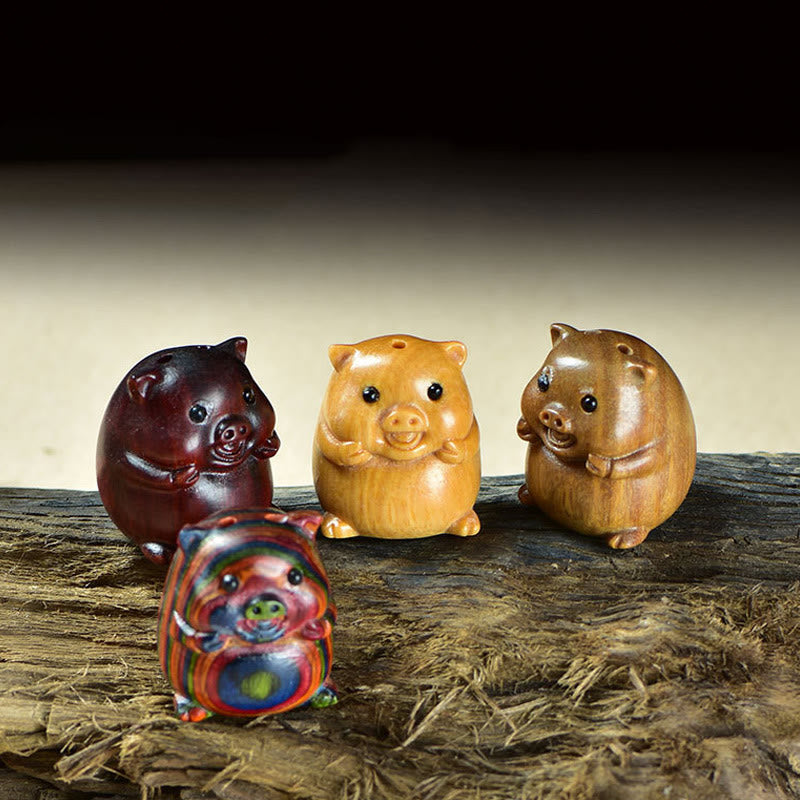 Buddha Stones, sándalo verde, hoja pequeña, sándalo rojo, cerdos adorables, animales, decoración positiva - image 0