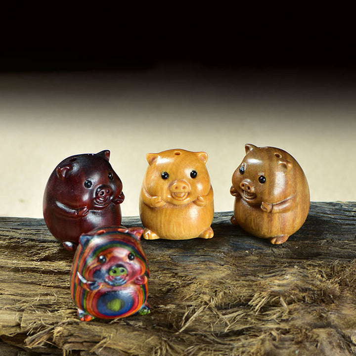 Buddha Stones, sándalo verde, hoja pequeña, sándalo rojo, cerdos adorables, animales, decoración positiva - image 0