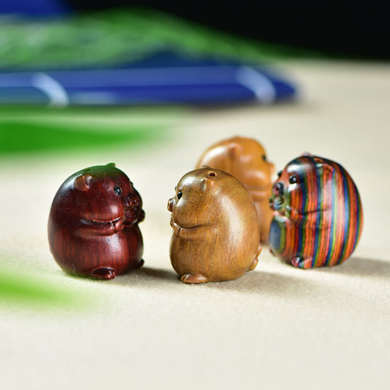 Buddha Stones, sándalo verde, hoja pequeña, sándalo rojo, cerdos adorables, animales, decoración positiva - image 20