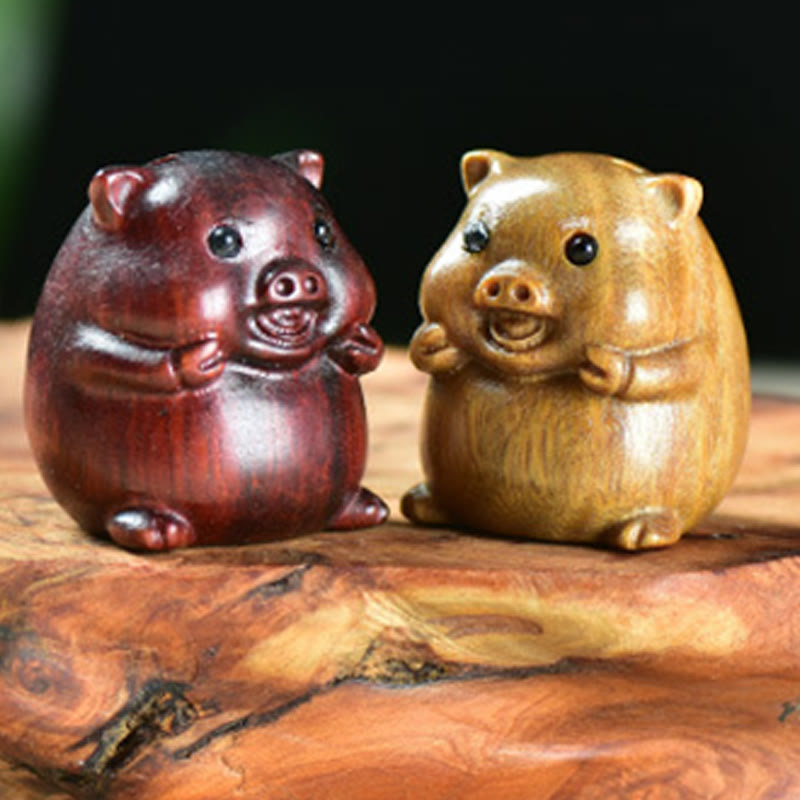 Buddha Stones, sándalo verde, hoja pequeña, sándalo rojo, cerdos adorables, animales, decoración positiva - image 18