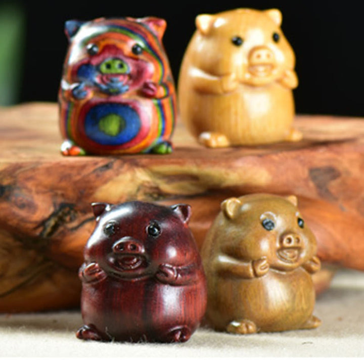Buddha Stones, sándalo verde, hoja pequeña, sándalo rojo, cerdos adorables, animales, decoración positiva - image 17
