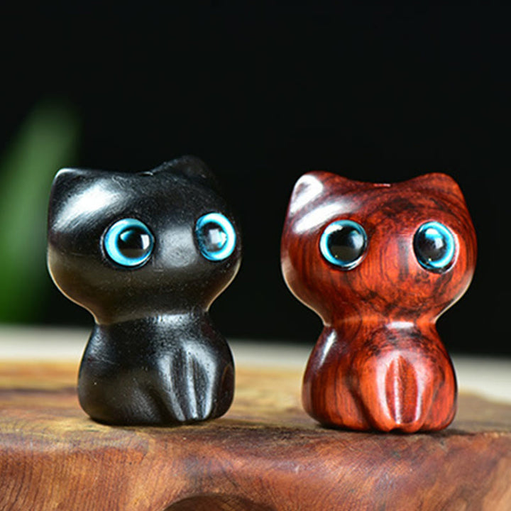 Buddha Stones, madera de ébano, hoja pequeña, sándalo rojo, animales lindos, gatos, decoración tranquila - image 11