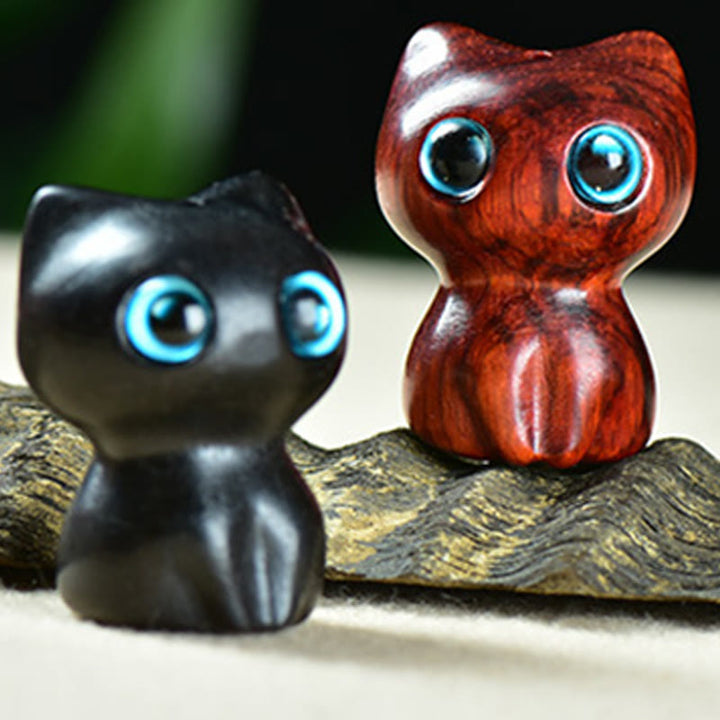 Buddha Stones, madera de ébano, hoja pequeña, sándalo rojo, animales lindos, gatos, decoración tranquila - image 20