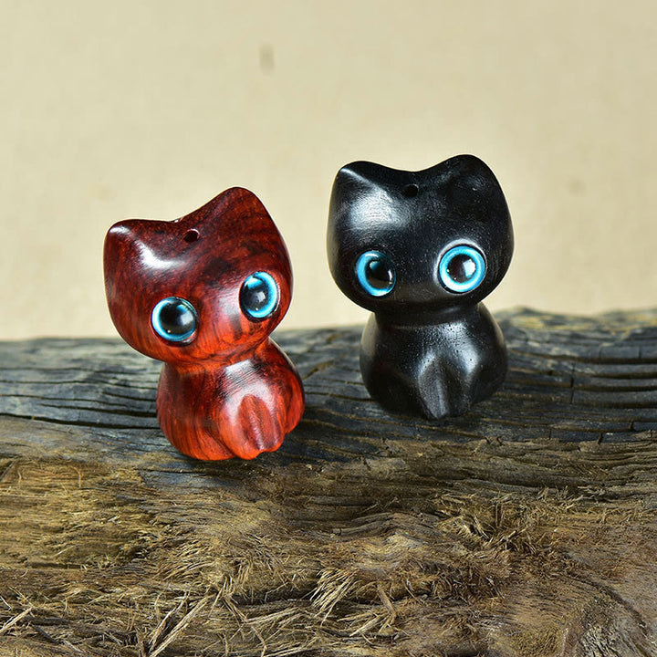 Buddha Stones, madera de ébano, hoja pequeña, sándalo rojo, animales lindos, gatos, decoración tranquila - image 18