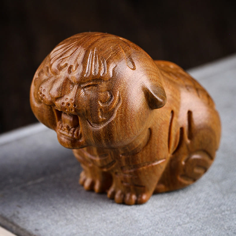 Buddha Stones de sándalo verde, animales tigres adorables, decoración positiva - image 7