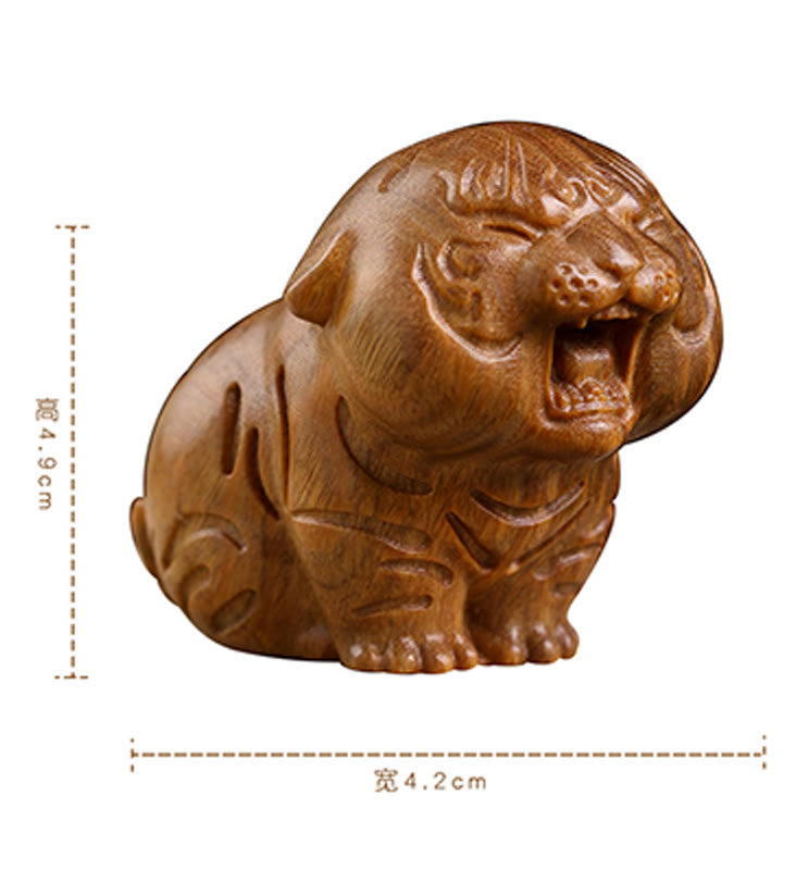 Buddha Stones de sándalo verde, animales tigres adorables, decoración positiva - image 12