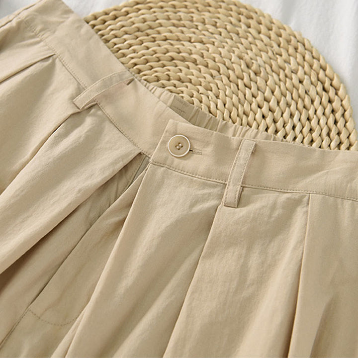 Pantalones casuales de algodón sueltos y lisos para mujer, de Buddha Stones, con pernera ancha y bolsillos - image 14