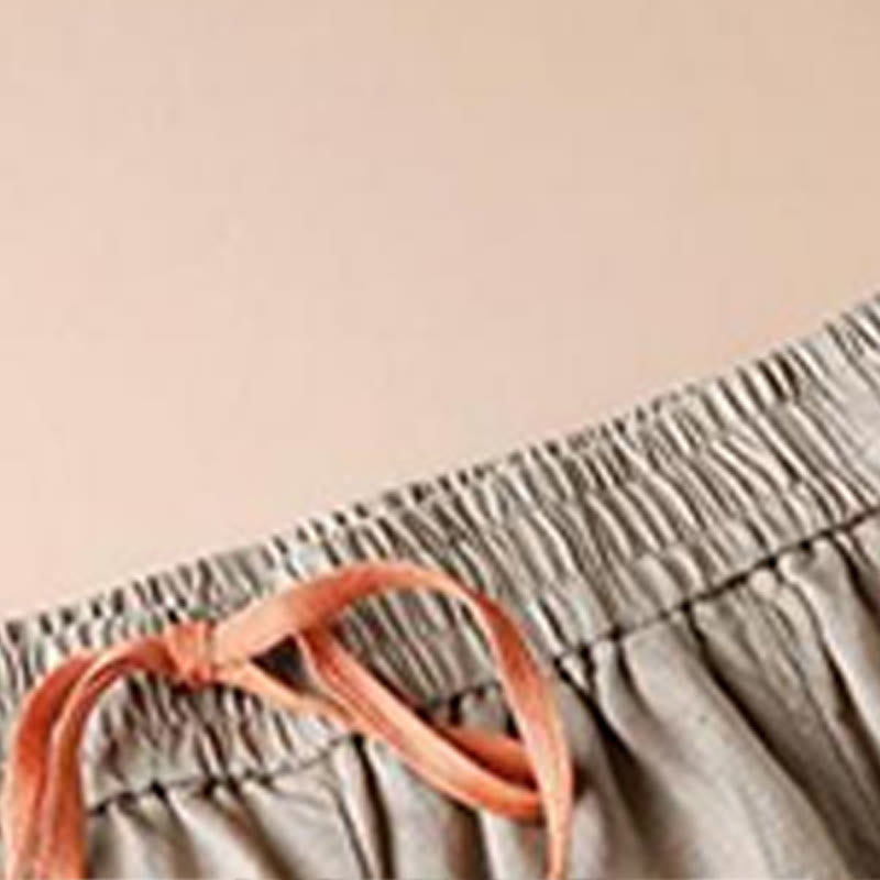 Pantalones casuales Buddha Stones de algodón con dobladillo con abertura para mujer, de pierna ancha y bolsillos, de largo 7-8 - image 9