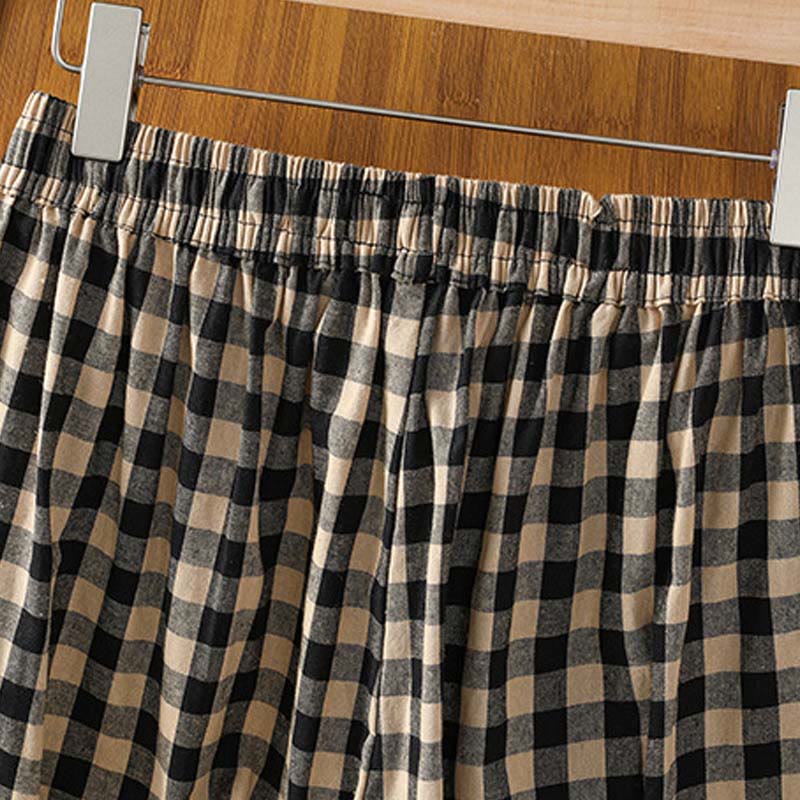 Pantalones casuales de algodón con costuras de Buddha Stones, de pierna ancha y bolsillos para mujer, tallas 7-8 - image 3