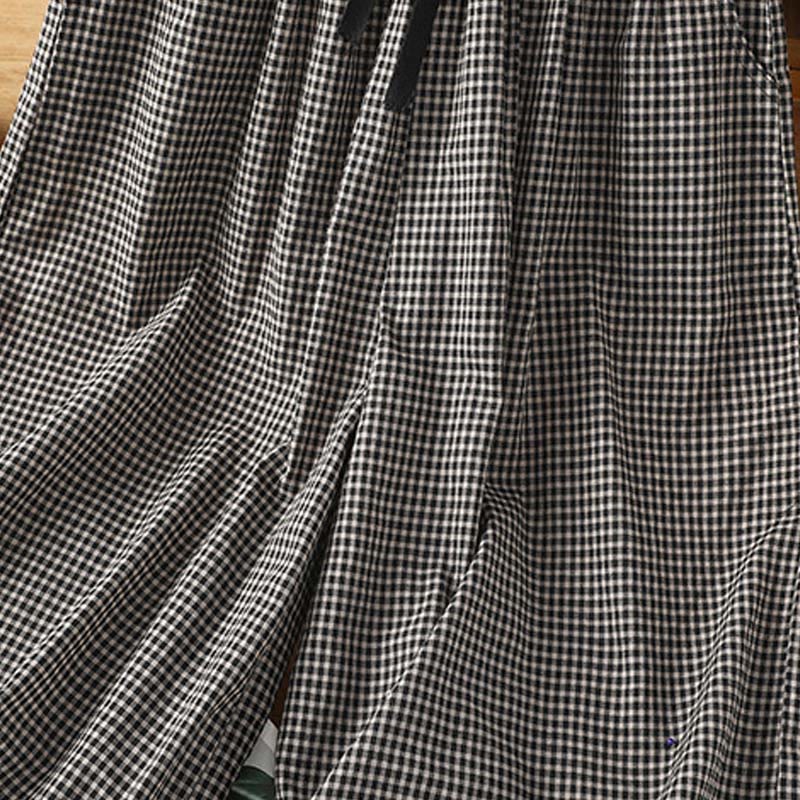 Pantalones casuales de algodón con costuras de Buddha Stones, de pierna ancha y bolsillos para mujer, tallas 7-8 - image 11