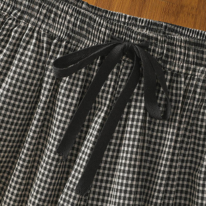 Pantalones casuales de algodón con costuras de Buddha Stones, de pierna ancha y bolsillos para mujer, tallas 7-8 - image 14