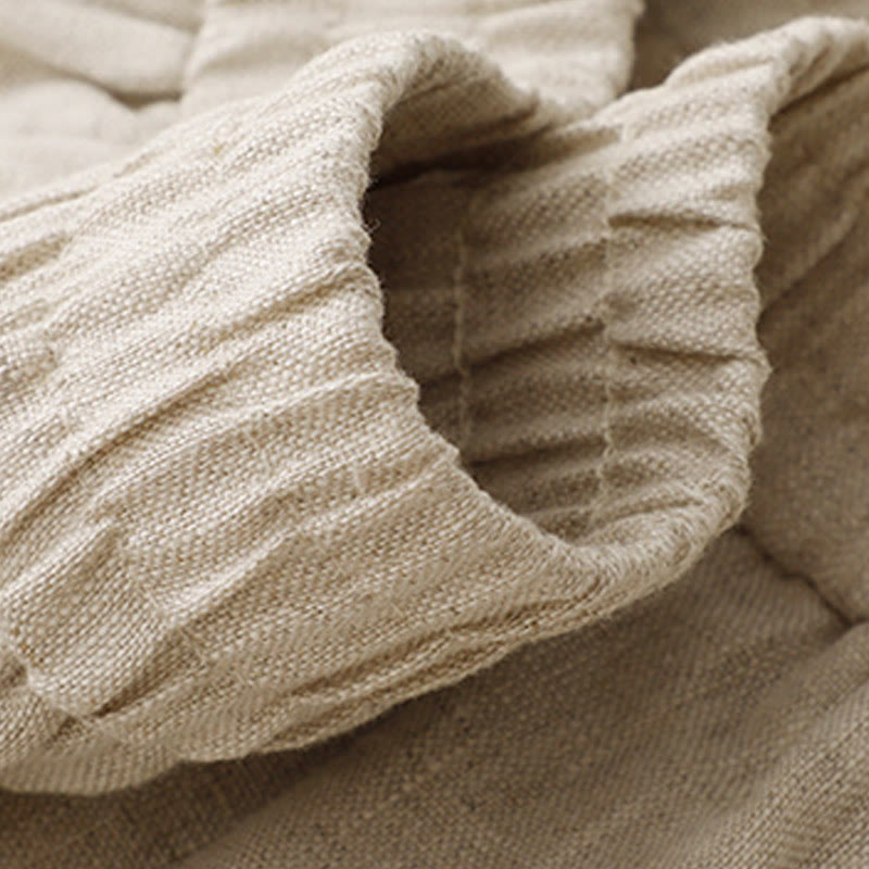 Pantalones harén de lino y algodón para mujer, lisos, de verano, con bolsillos, de Buddha Stones - image 18