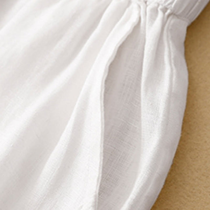 Pantalones casuales de lino y algodón para mujer, estilo harén, con bolsillos y estampado de Buddha Stones - image 7