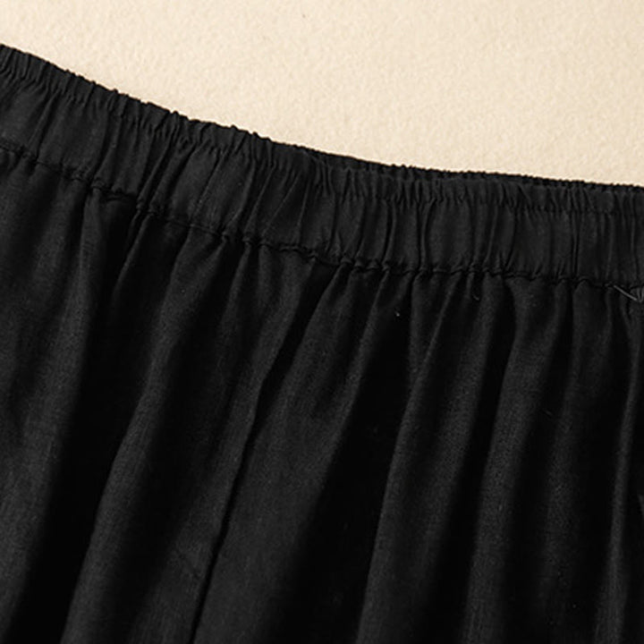 Pantalones casuales de lino y algodón para mujer, estilo harén, con bolsillos y estampado de Buddha Stones - image 14