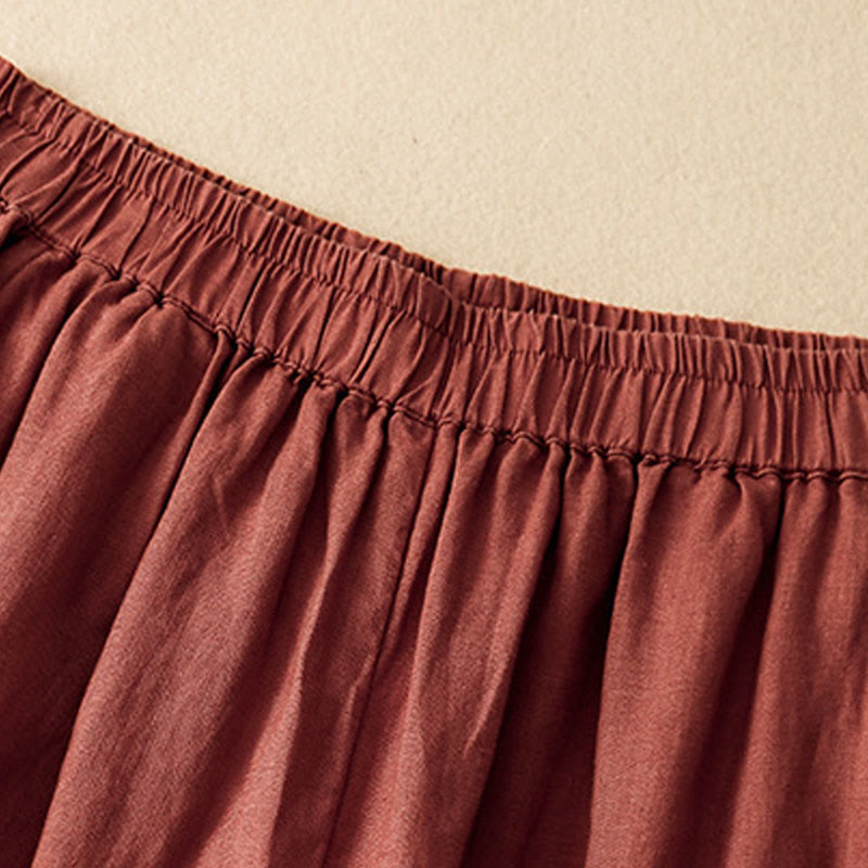 Pantalones casuales de lino y algodón para mujer, estilo harén, con bolsillos y estampado de Buddha Stones - image 19