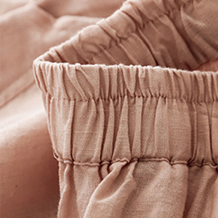 Pantalones casuales de lino y algodón para mujer, estilo harén, con bolsillos y estampado de Buddha Stones - image 23