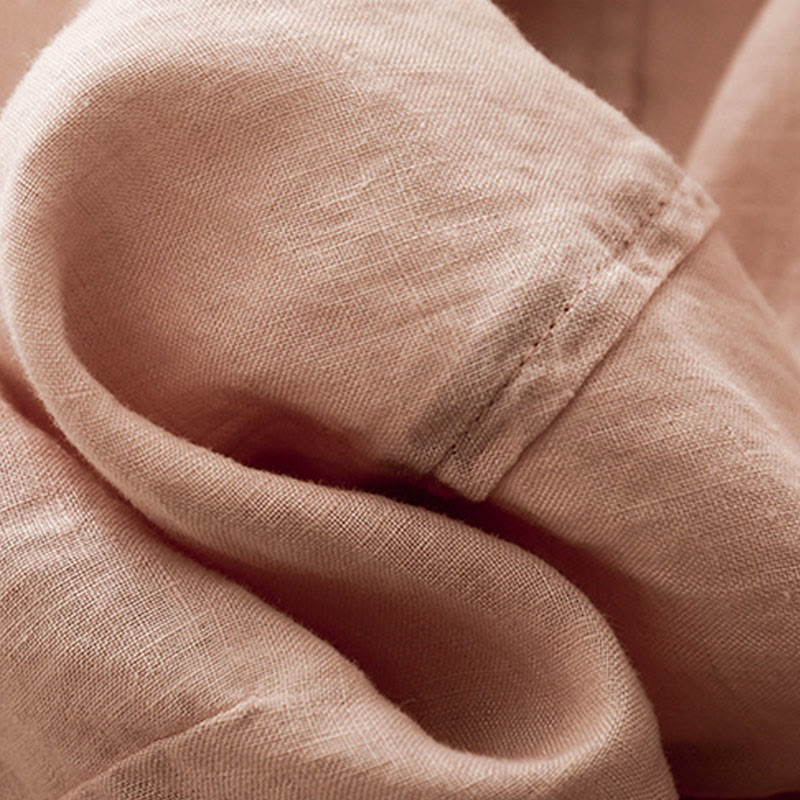 Pantalones casuales de lino y algodón para mujer, estilo harén, con bolsillos y estampado de Buddha Stones - image 27