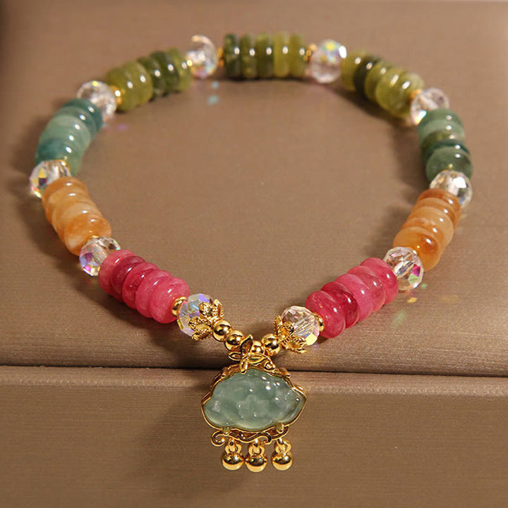 Pulsera positiva de turmalina nube auspiciosa con Buddha Stones - image 4