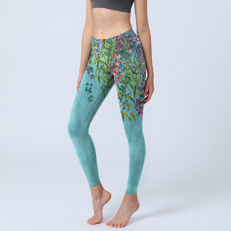 Leggings de yoga para mujer con estampado de Buddha Stones - Turquesa medio - US18，UK/AU22，EU50 (4XL) - image 0