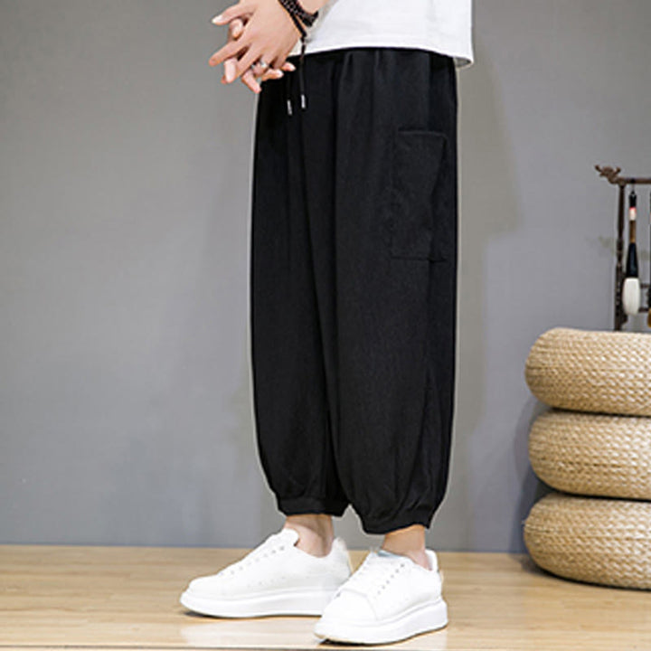 Pantalones harén casuales Buddha Stones, de largo 7-8, para hombre, con bolsillos laterales - image 11