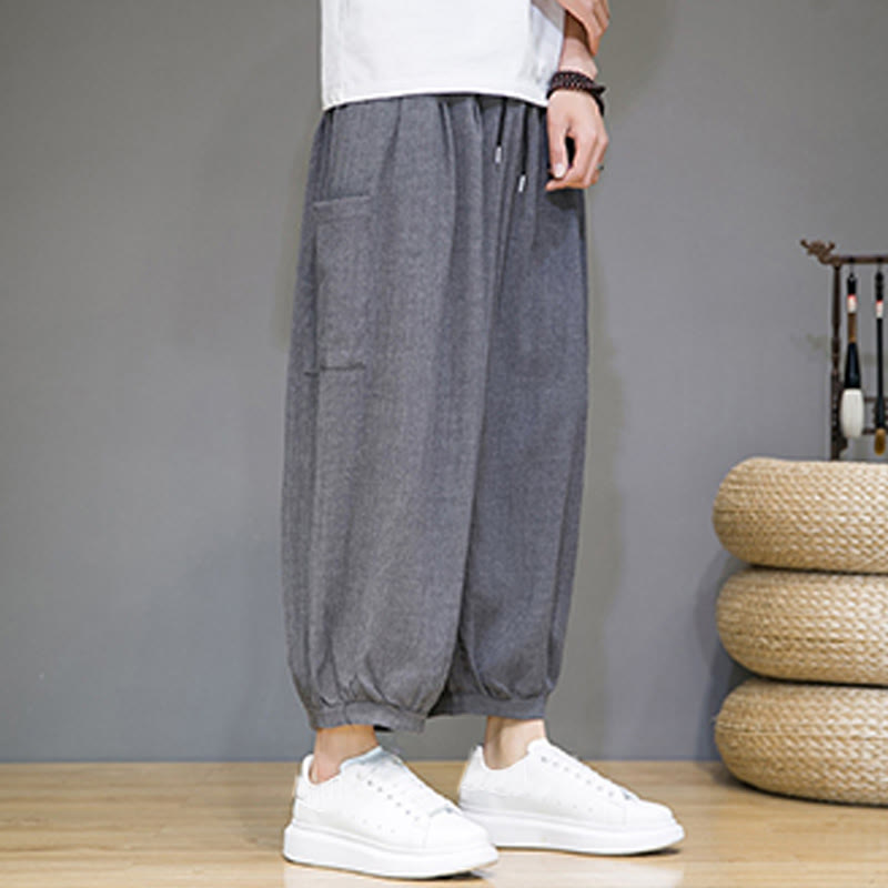 Pantalones harén casuales Buddha Stones, de largo 7-8, para hombre, con bolsillos laterales - image 19