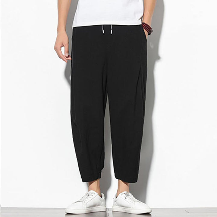 Pantalones de verano Buddha Stones para hombre, de algodón y lino, con bolsillos, talla 7-8 - image 15