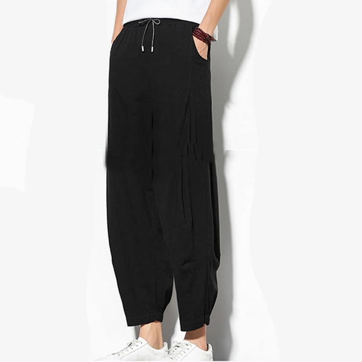 Pantalones de verano Buddha Stones para hombre, de algodón y lino, con bolsillos, talla 7-8 - image 21