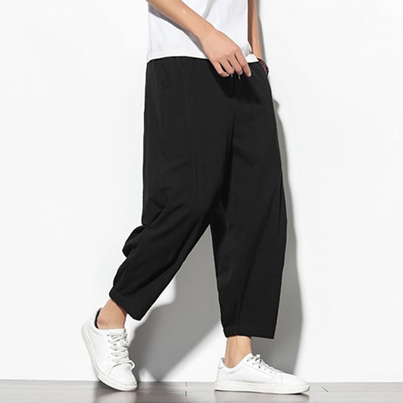 Pantalones de verano Buddha Stones para hombre, de algodón y lino, con bolsillos, talla 7-8 - image 18