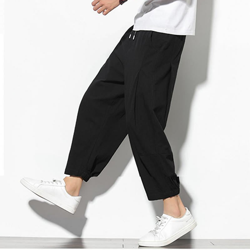 Pantalones de verano Buddha Stones para hombre, de algodón y lino, con bolsillos, talla 7-8 - image 20