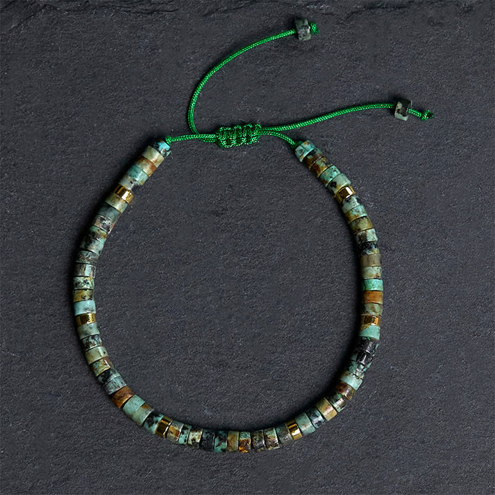 Pulsera de cuentas espaciadoras purificadoras de turquesa con Buddha Stones