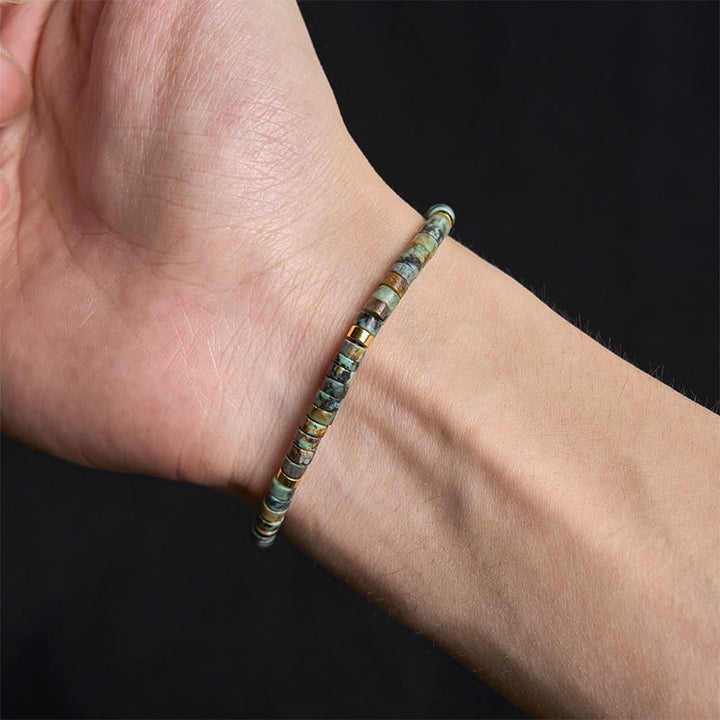 Pulsera de cuentas espaciadoras purificadoras de turquesa con Buddha Stones