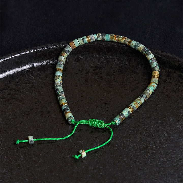 Pulsera de cuentas espaciadoras purificadoras de turquesa con Buddha Stones