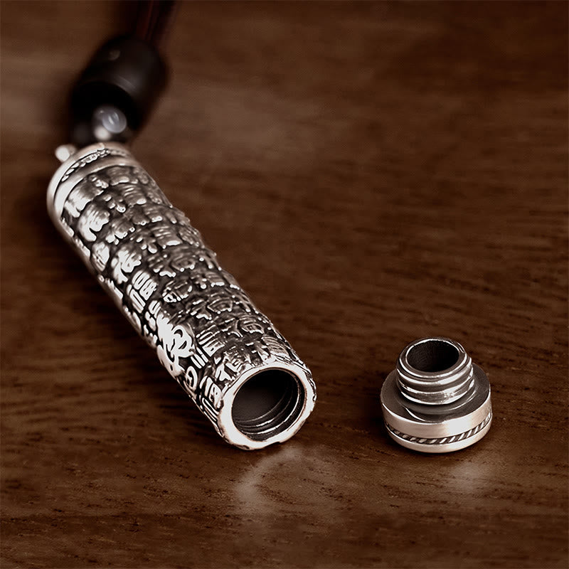 Buddha Stones Collar con colgante de equilibrio con diseño de dragón y personaje de cobre Fu - image 7