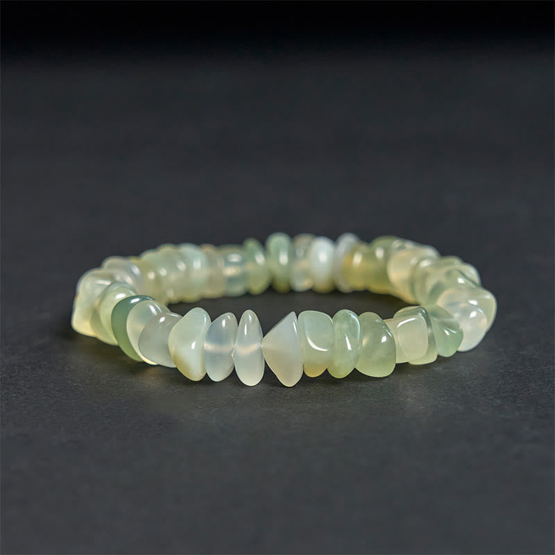 Pulsera de la paz con bloques irregulares de peridoto natural de Buddha Stones