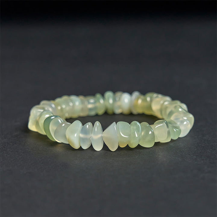 Pulsera de la paz con bloques irregulares de peridoto natural de Buddha Stones