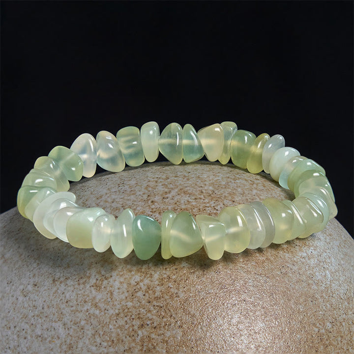 Pulsera de la paz con bloques irregulares de peridoto natural de Buddha Stones