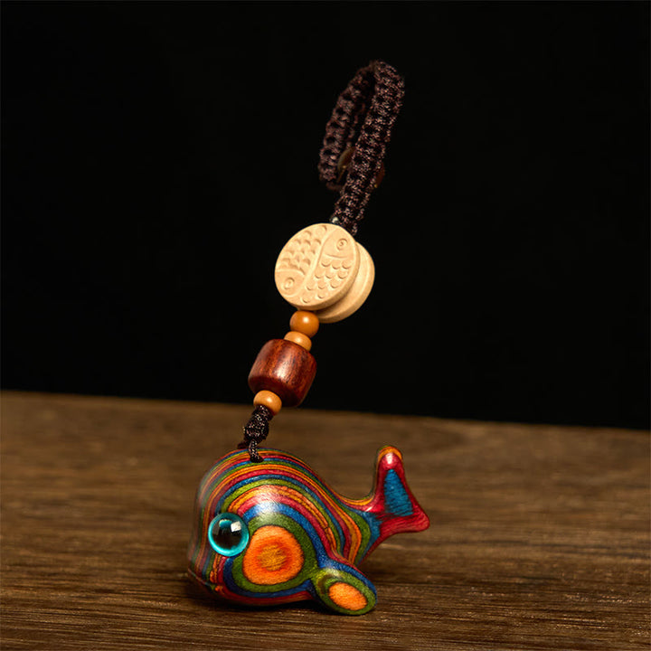 Buddha Stones, arcoíris, eucalipto, delfín, tallado con un efecto positivo, decoración para colgar en el teléfono. - Llavero - image 0