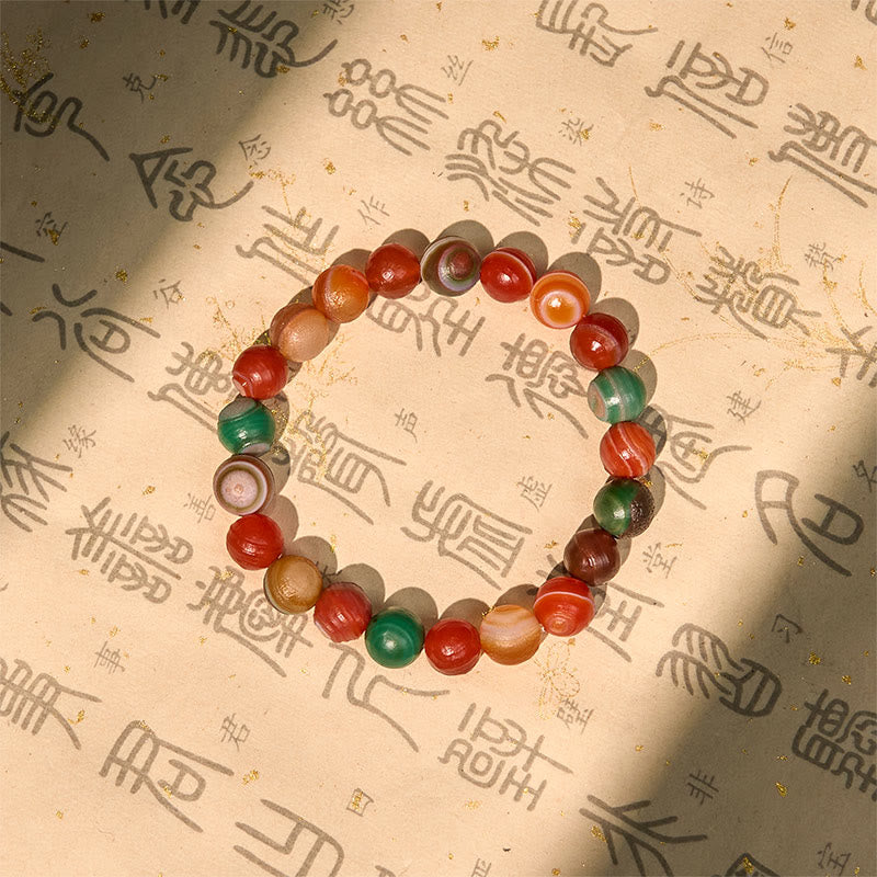 Pulsera de confianza de ágata Alashan natural de Buddha Stones