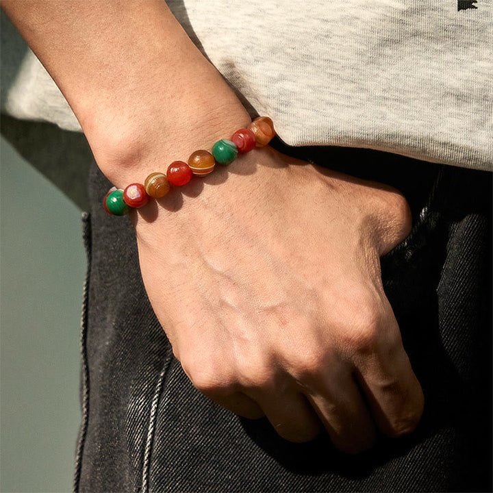 Pulsera de confianza de ágata Alashan natural de Buddha Stones