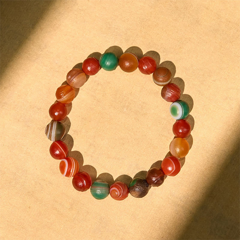 Pulsera de confianza de ágata Alashan natural de Buddha Stones