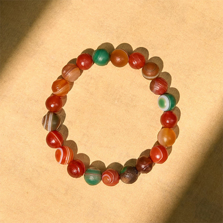 Pulsera de confianza de ágata Alashan natural de Buddha Stones