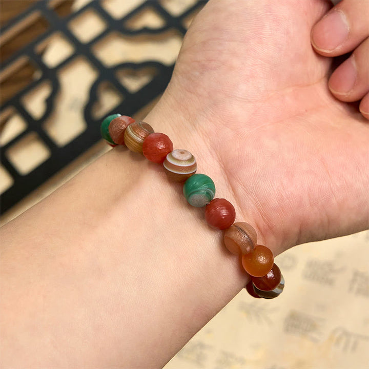 Pulsera de confianza de ágata Alashan natural de Buddha Stones