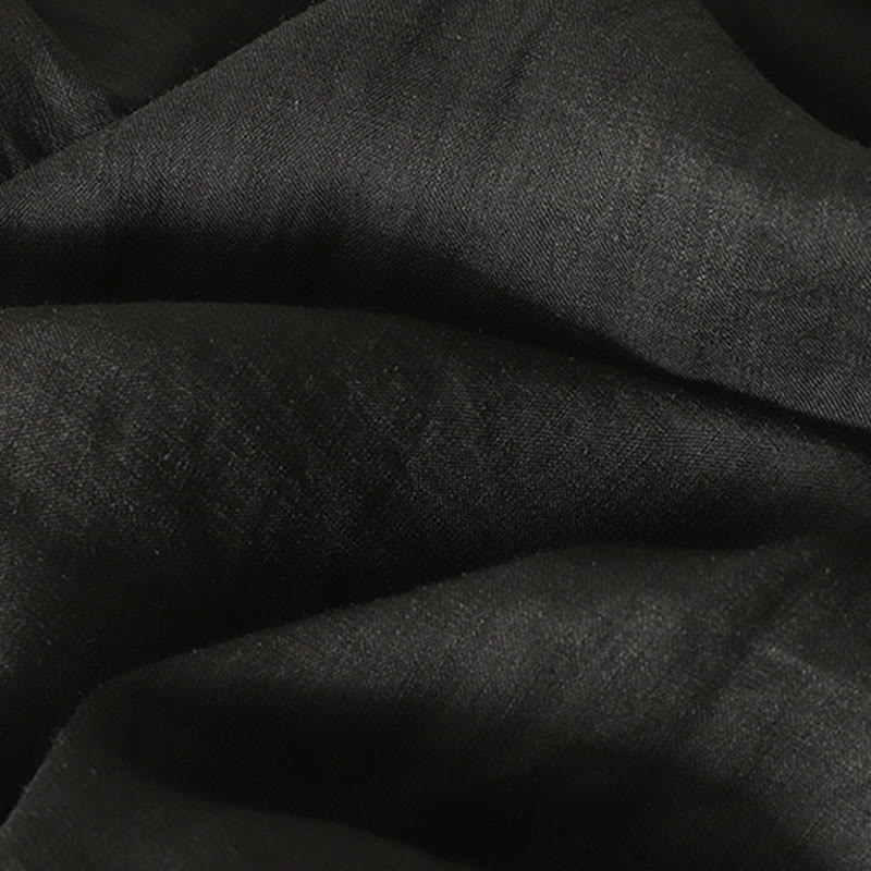 Camiseta de lino y algodón para mujer, de manga corta, con bordado informal de Buddha Stones y corazón rojo - image 16